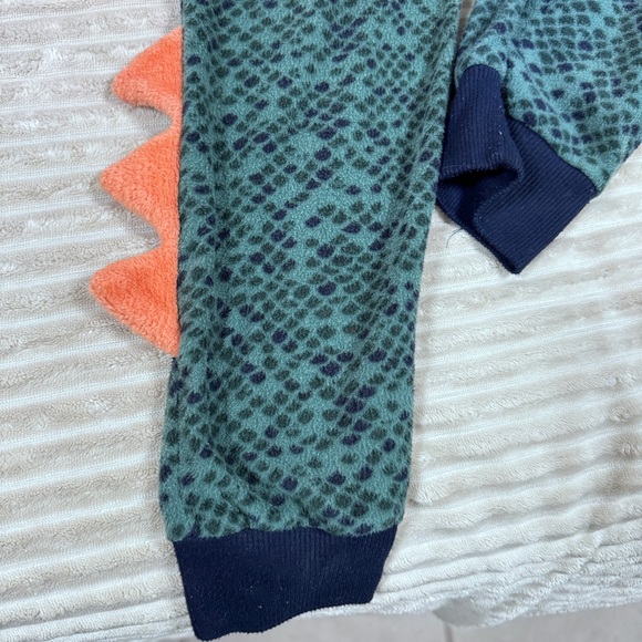 Cat Jack Hooded Dinosaur Pajamas Fleece Jumpsuit Costume Boys One Piece M 8/10 - Picture 10 of 13